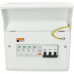 Three-phase 8 way IP40 Metal enclosure 4 pole SPD + 4 pole RCBO